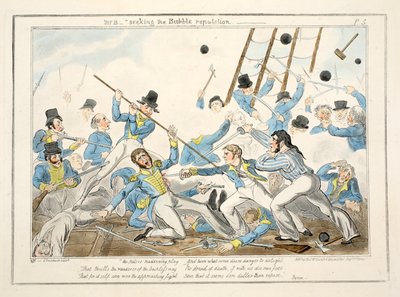 Mr. B - Alla ricerca della reputazione, da The Progress of a Midshipman, 1835 da George Cruikshank